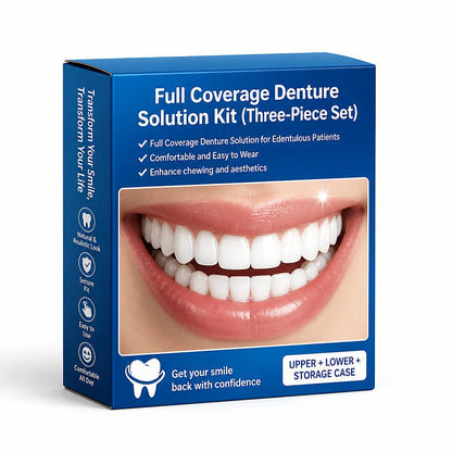 Denture Set Full Coverage Upper & Lower Natural-Looking Smile