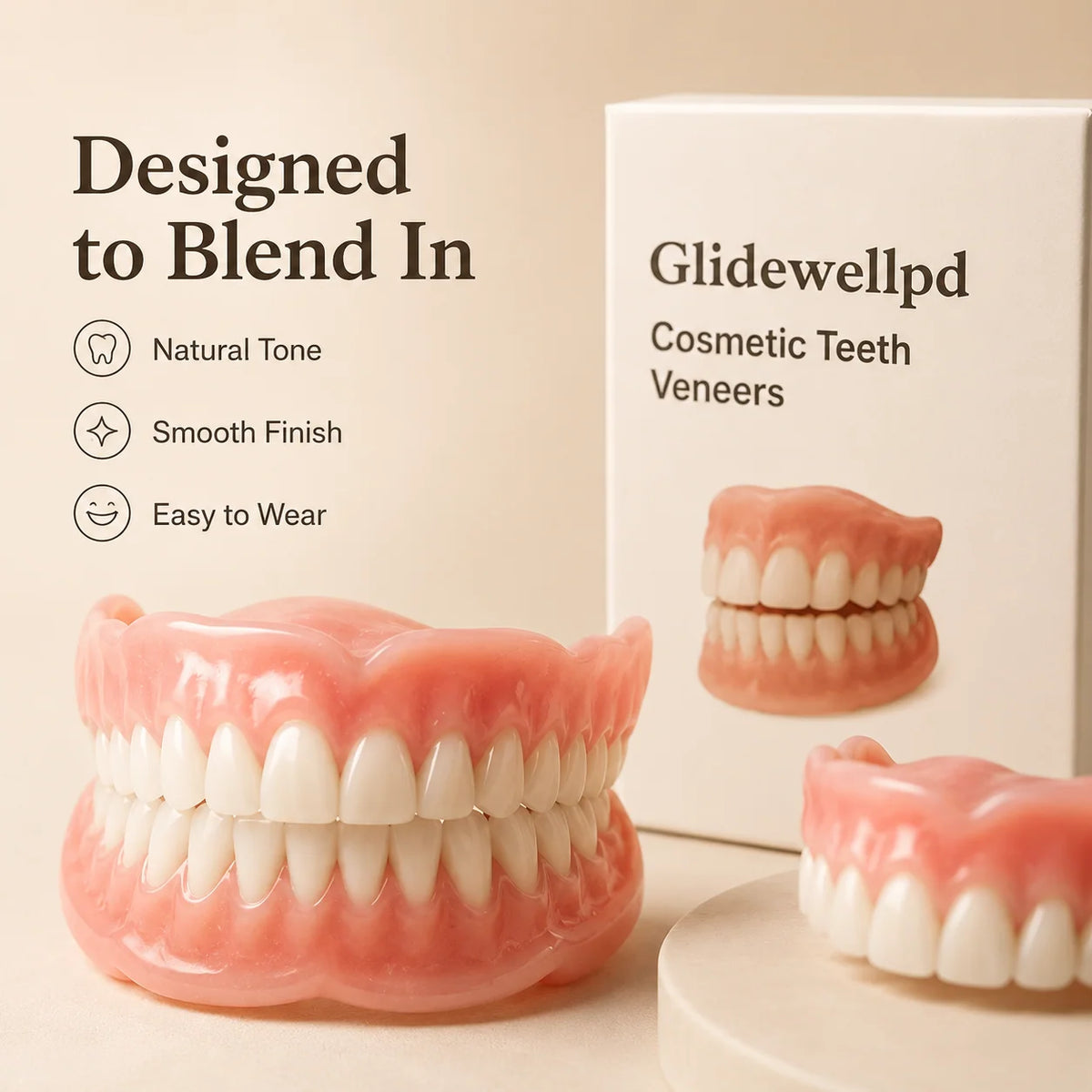 Denture Set Full Upper & Lower Adhesive-Free Suction Hold