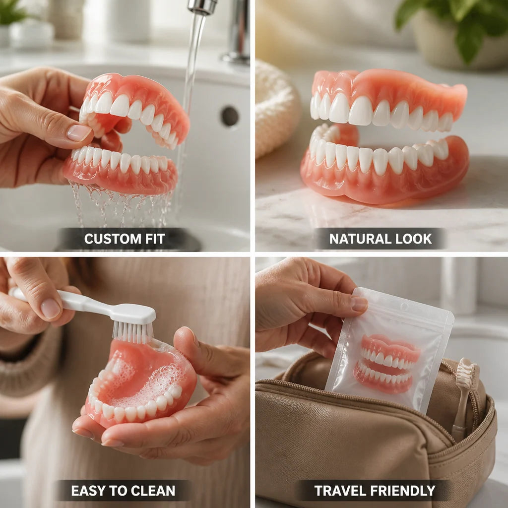 Denture Set Heat-Moldable Upper & Lower Pair