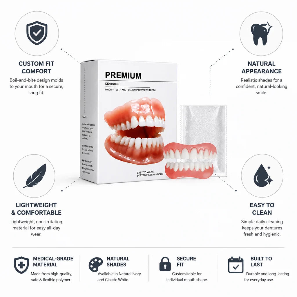 Denture Set Heat-Moldable Upper & Lower Pair
