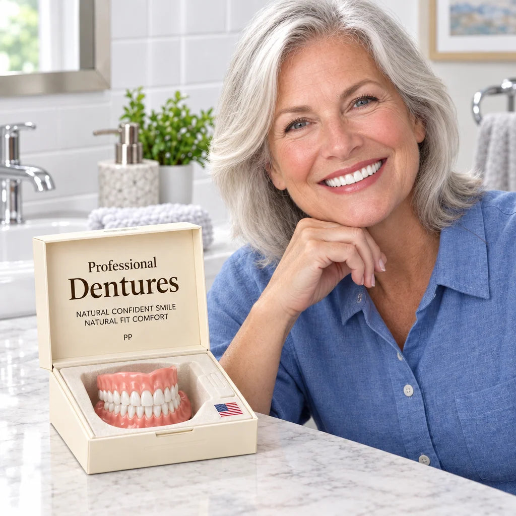 Denture Set Heat-Moldable Upper and Lower Jaw Reusable