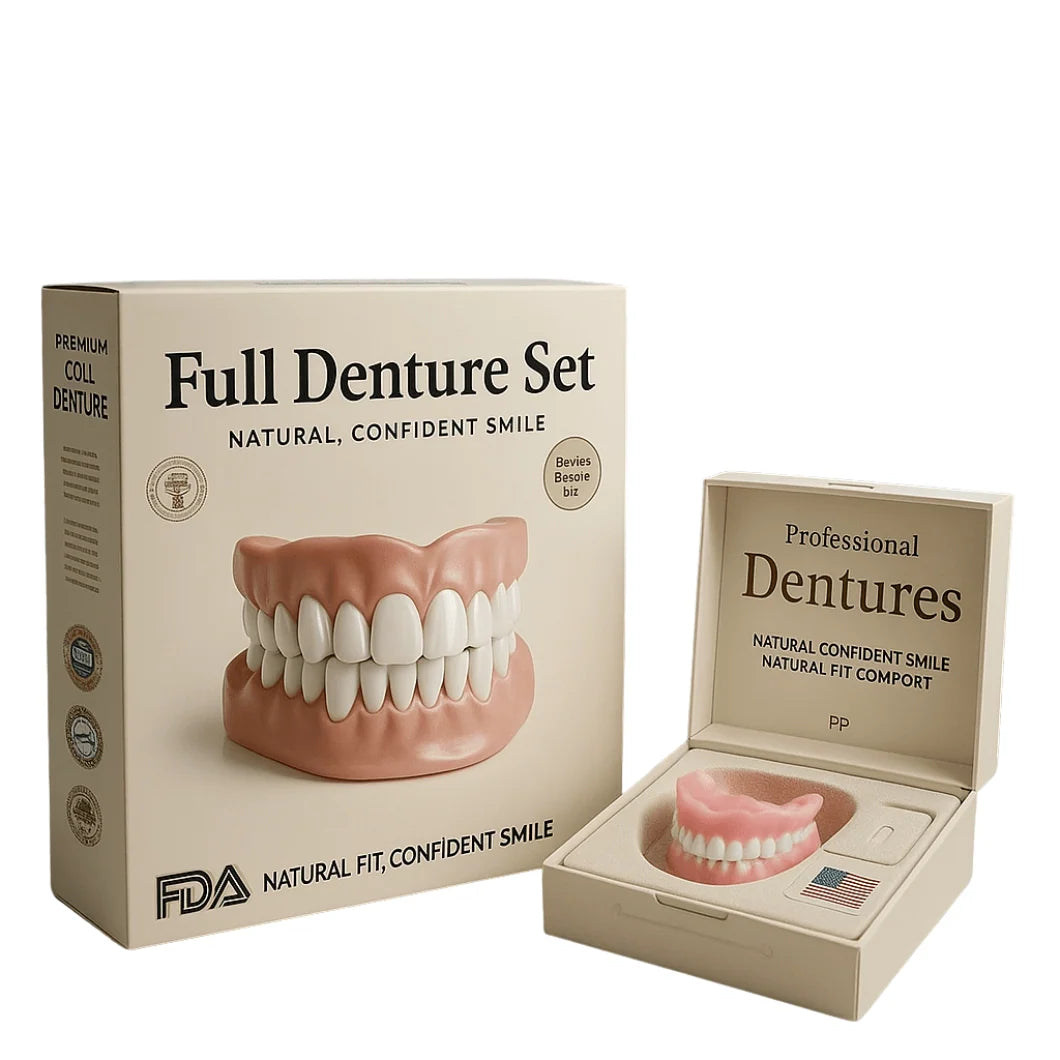 Denture Set Heat-Moldable Upper and Lower Jaw Reusable
