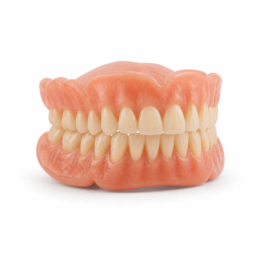 Denture Set Heat-Molded Custom Fit Adhesive-Free Suction Retention