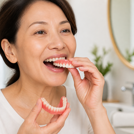 Denture Set Two-Piece Adjustable Fit Upper & Lower