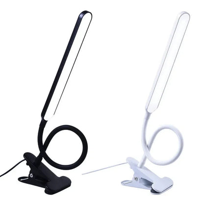 Desk Clip Lamp Adjustable Gooseneck Ten Brightness Levels USB-Powered