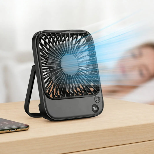 Desk Fan Foldable USB Rechargeable & Whisper-Quiet