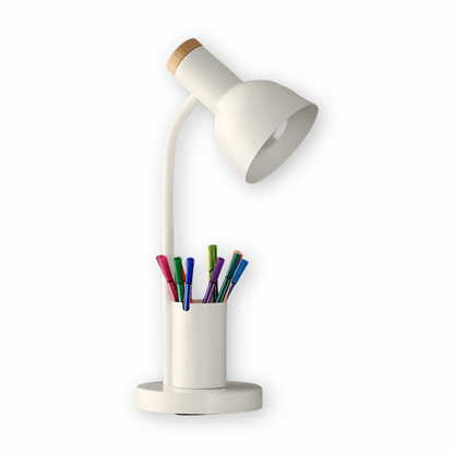 Desk Lamp Adjustable Head 3 Light Modes Pen Holder
