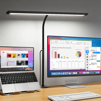 Desk Lamp Extra-Wide LED Panel Adjustable Color Modes & Dimming