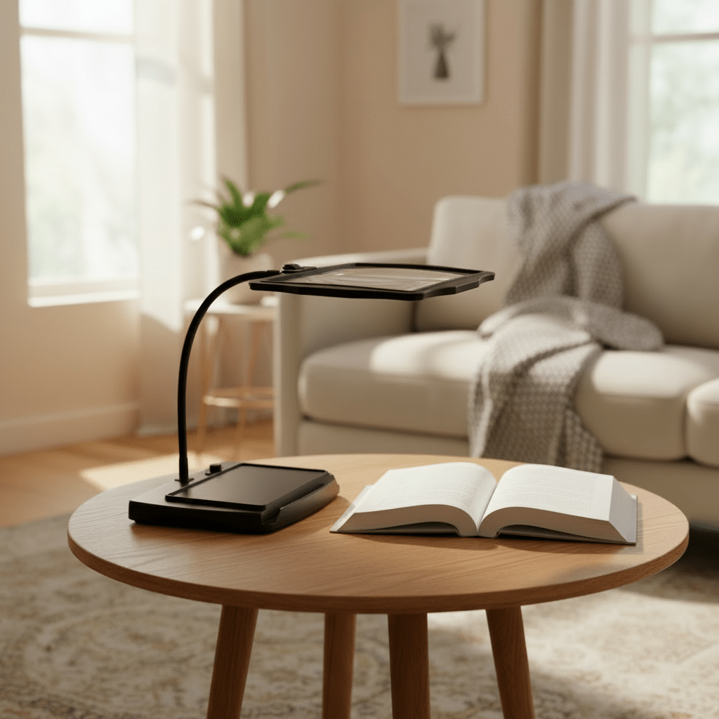 Desk Magnifier Lamp 3x Magnification LED Light Flexible Gooseneck