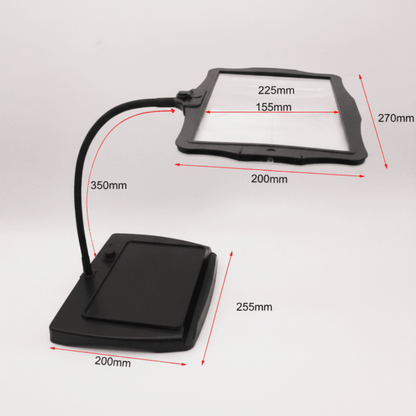 Desk Magnifier Lamp 3x Magnification LED Light Flexible Gooseneck