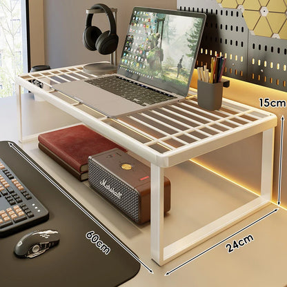 Desk Riser Shelf Steel Ventilated Grid Under-Shelf Storage
