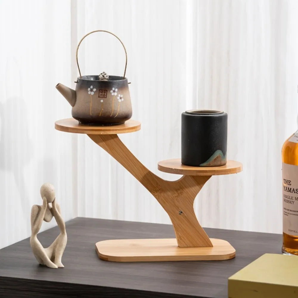 Desktop Plant Stand Bamboo Multi-Level