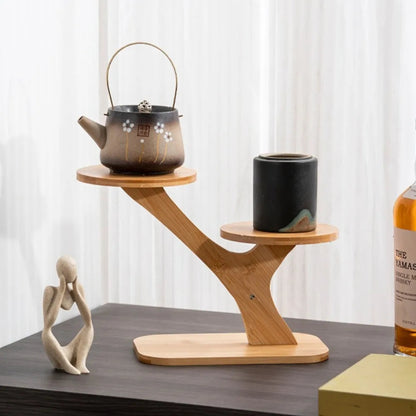Desktop Plant Stand Bamboo Multi-Level
