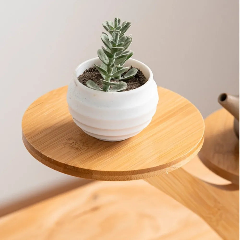 Desktop Plant Stand Bamboo Multi-Level