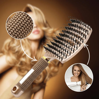 Detangling Brush Pain-Free Flexible Bristles & Anti-Static