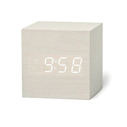 Digital Alarm Clock Compact Cube Time Date Temperature Display