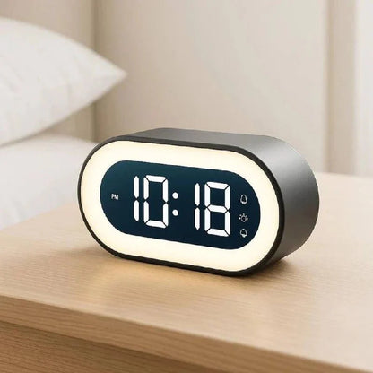 Digital Alarm Clock Dimmable Display Integrated Night Light
