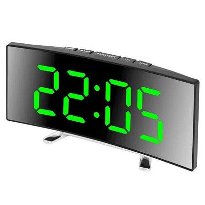 Digital Alarm Clock Large LED Display Silent Operation