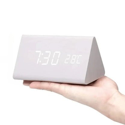 Digital Alarm Clock Silent LED Time & Temperature