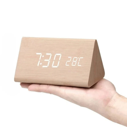 Digital Alarm Clock Silent LED Time & Temperature