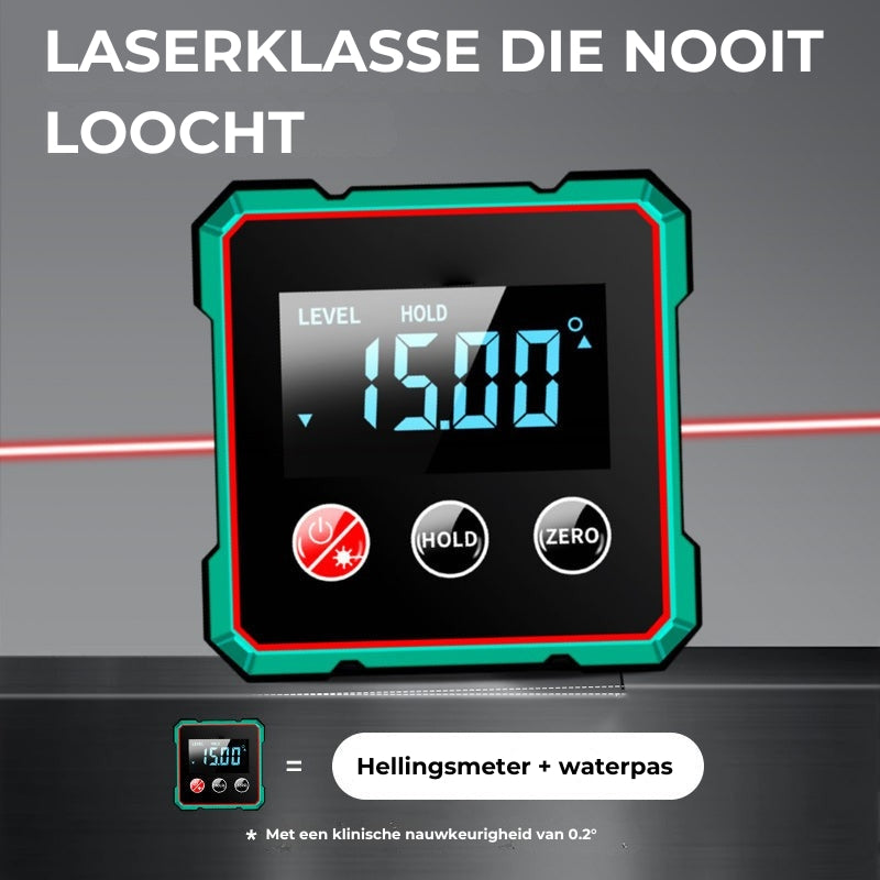 Digital Angle Meter Magnetic Base & Auto-Rotating Display