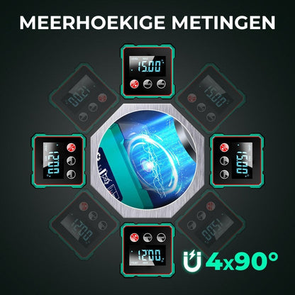 Digital Angle Meter Magnetic Base & Auto-Rotating Display