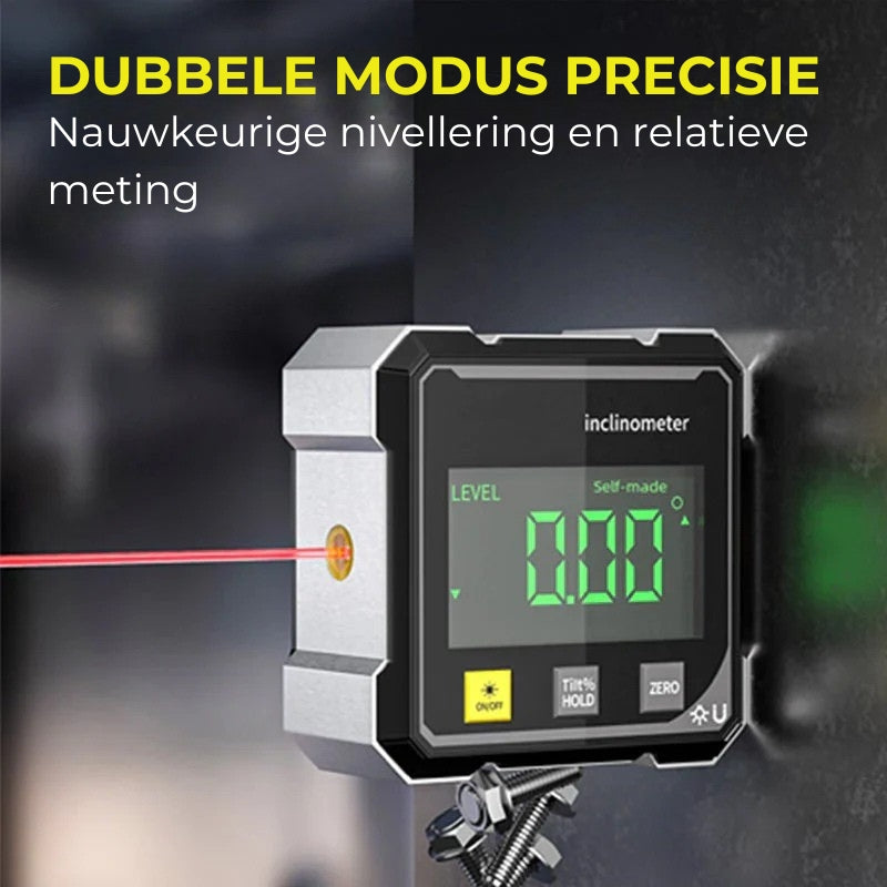 Digital Angle Meter Magnetic Base & Auto-Rotating Display
