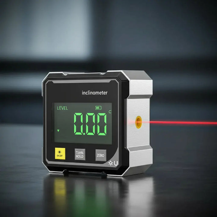 Digital Inclinometer Laser Line & Magnetic Base USB Rechargeable