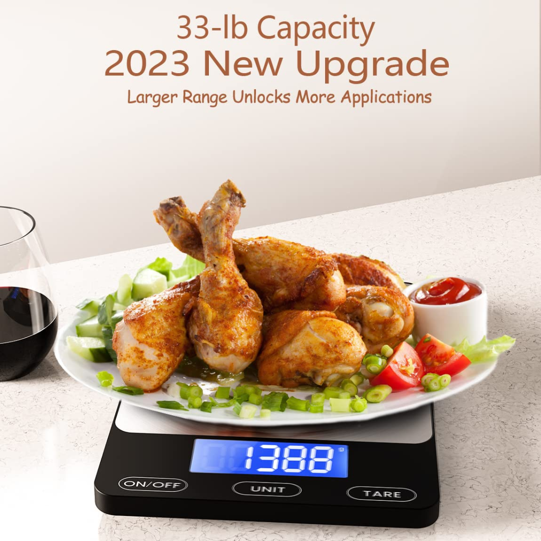 Digital Kitchen Scale 15 kg Backlit LCD & Tare