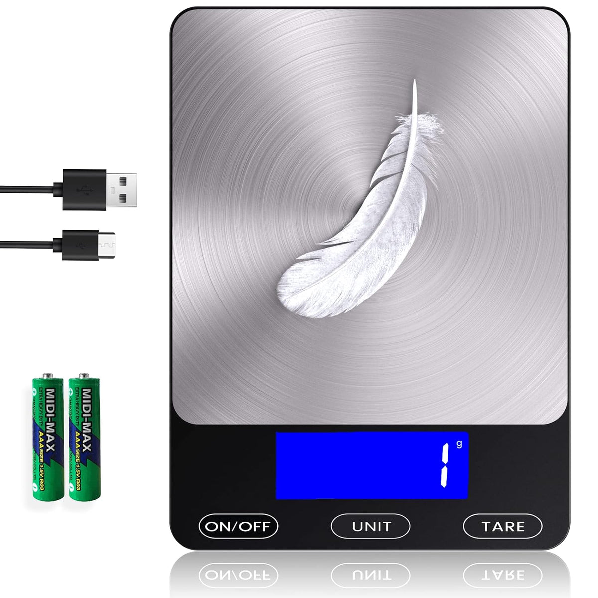 Digital Kitchen Scale 15 kg Backlit LCD & Tare