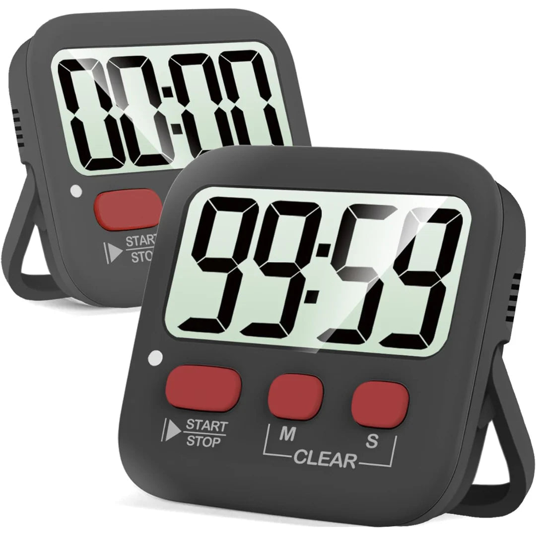 Digital Kitchen Timer Extra-Large LCD Set of 2