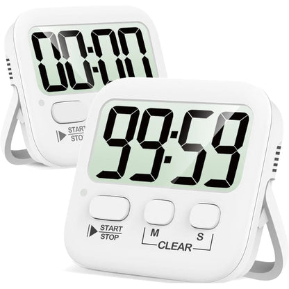 Digital Kitchen Timer Extra-Large LCD Set of 2
