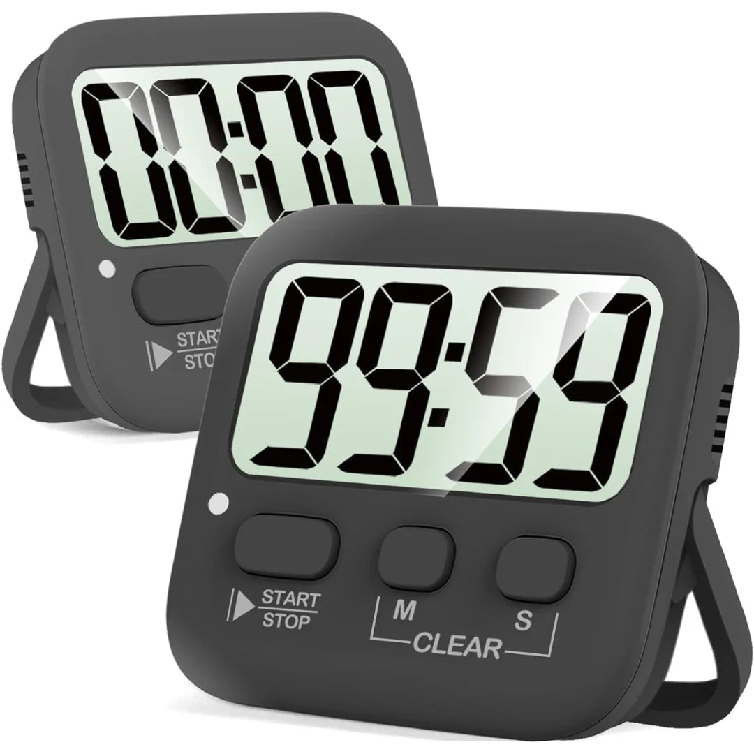 Digital Kitchen Timer Extra-Large LCD Set of 2