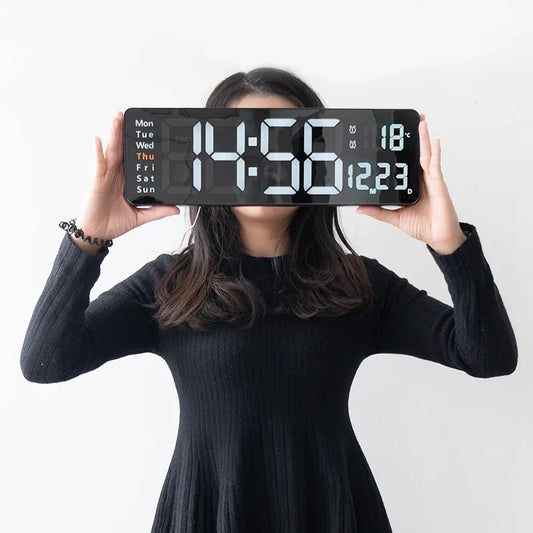 Digital LED Wall Clock 16-Inch Timer & Dual Alarm
