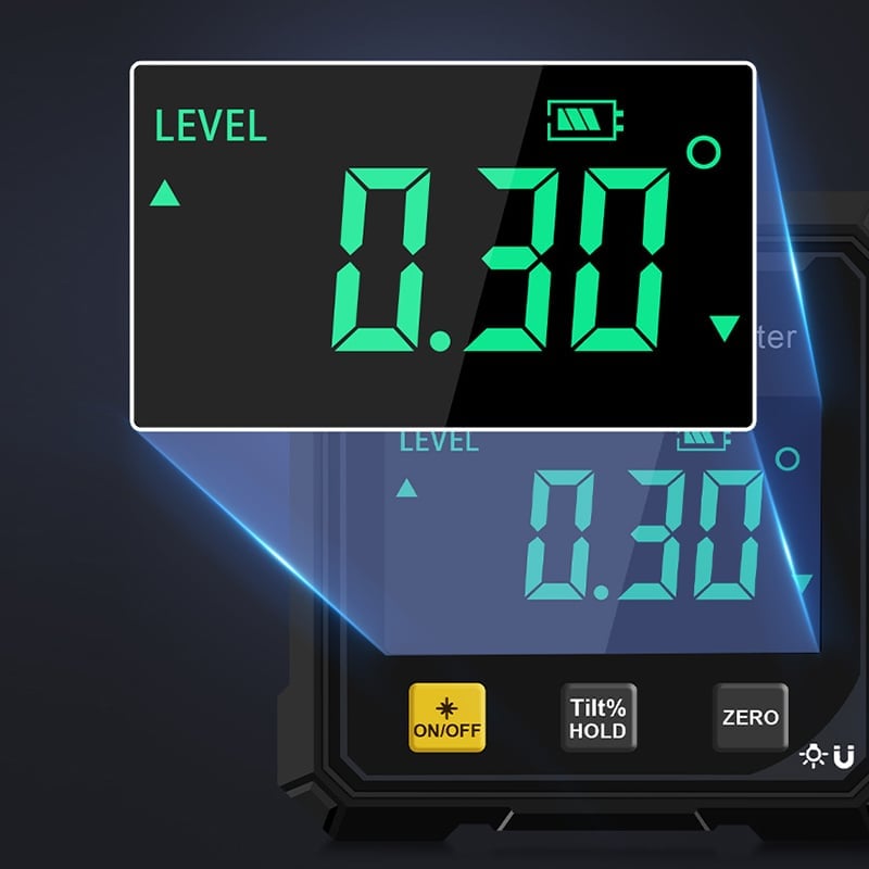 Digital Level 360° Measurement Magnetic Base & Backlit LCD