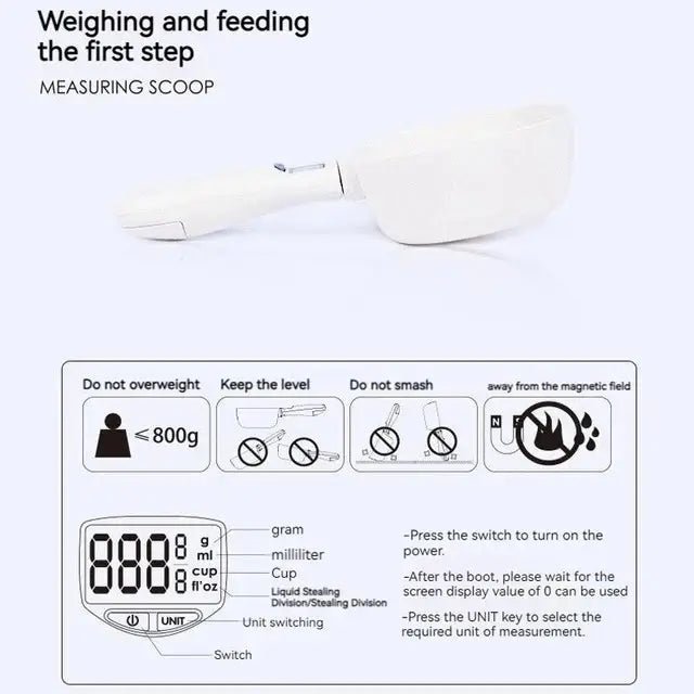 Digital Measuring Spoon Real-Time LCD 800 g Capacity