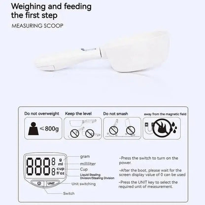 Digital Measuring Spoon Real-Time LCD 800 g Capacity