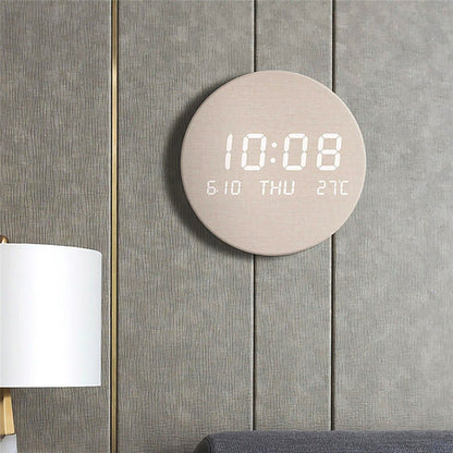 Digital Wall Clock Easy-To-Read Minimalist Scandinavian Battery-Powered