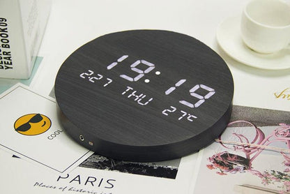 Digital Wall Clock Easy-To-Read Minimalist Scandinavian Battery-Powered