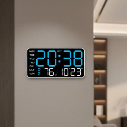 Digital Wall Clock Remote Control Dual Alarm