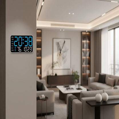 Digital Wall Clock Remote Control Dual Alarm