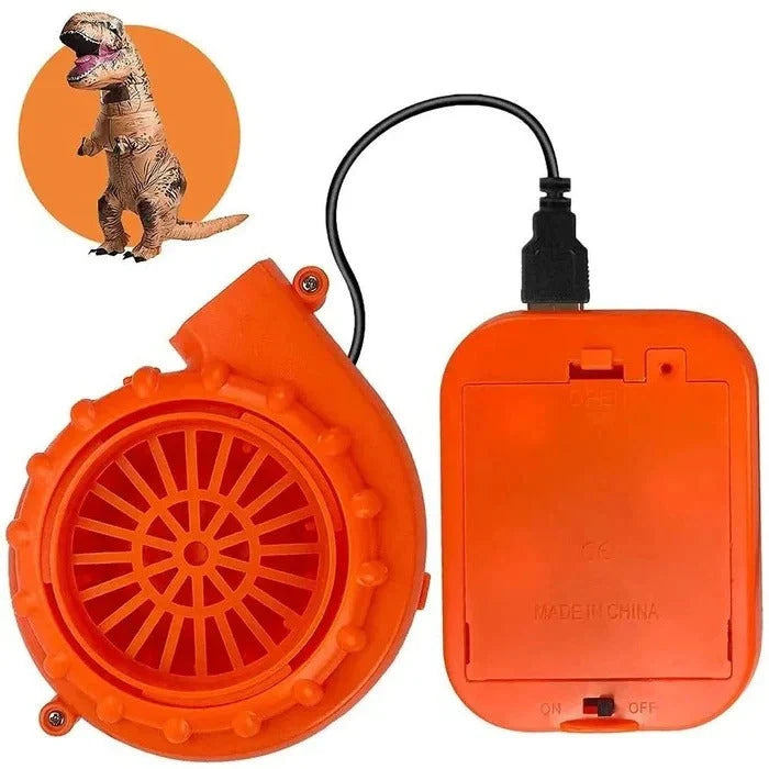 Dinosaur Costume Inflatable Battery-Powered Viewing Panel & Gloves