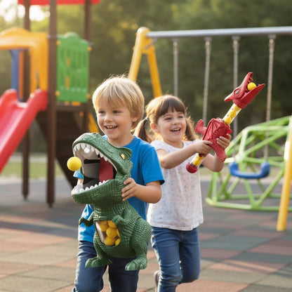 Dinosaur Shooting Game Manual Pump Soft Foam Balls