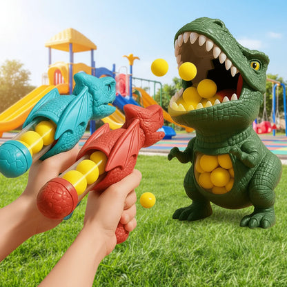 Dinosaur Shooting Game Manual Pump Soft Foam Balls