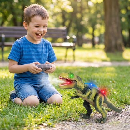 Dinosaur Toy Remote-Controlled Walking T-Rex Mist Lights & Sound