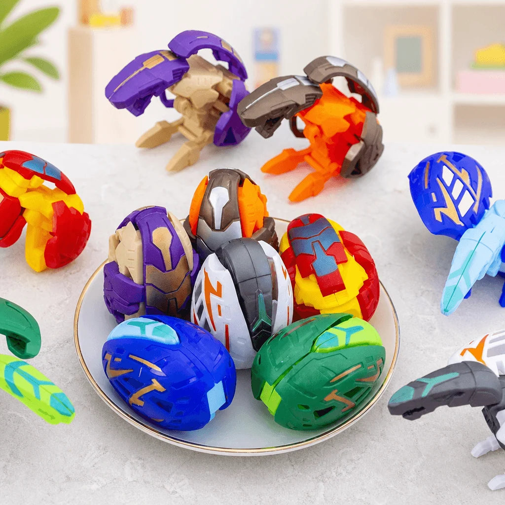 Dinosaur Toy Transforming Egg Design Poseable Joints