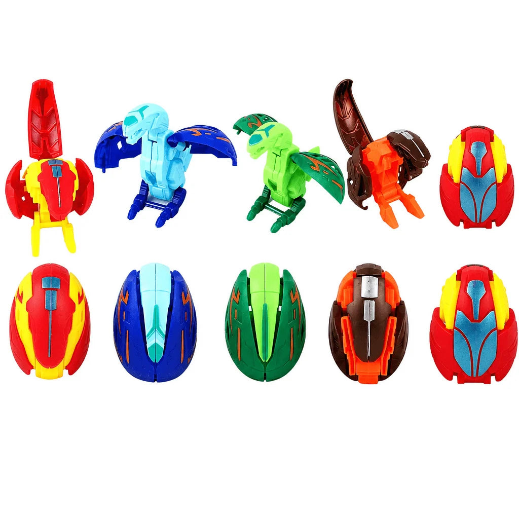 Dinosaur Toy Transforming Egg Design Poseable Joints