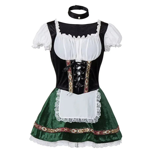 Dirndl Dress Adjustable Lace-Up Bodice Plus Sizes