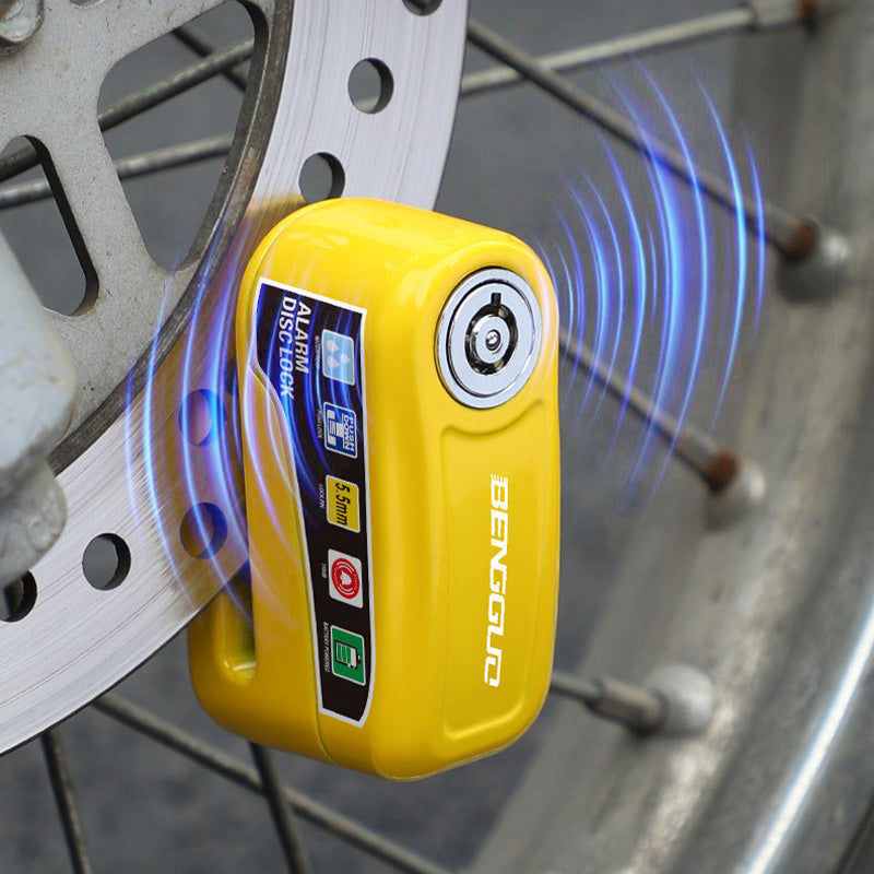 Disc Brake Lock 110 dB Alarm Weather-Resistant Aluminum