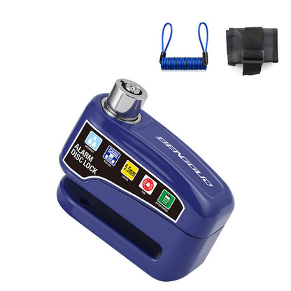 Disc Brake Lock 110 dB Alarm Weather-Resistant Aluminum